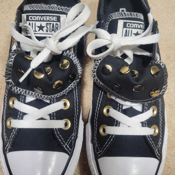 Women's Converse All Star sneakers with golden hardware - Picture 3 of 11
